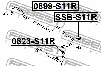 Guma stabilizatora FEBEST SSB-S11R