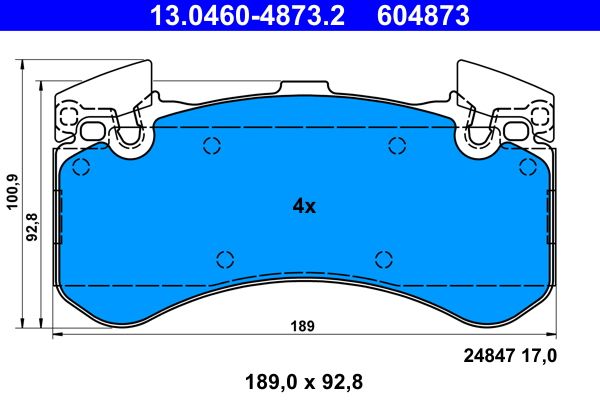 Klocki hamulcowe ATE 13.0460-4873.2