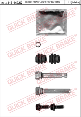 Zestaw tulei prowadzących zacisk hamulca QUICK BRAKE 113-1492X