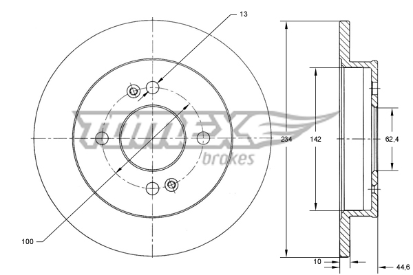 Tarcza hamulcowa TOMEX BRAKES TX 73-38