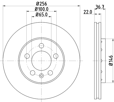 Tarcza hamulcowa HELLA 8DD 355 127-291