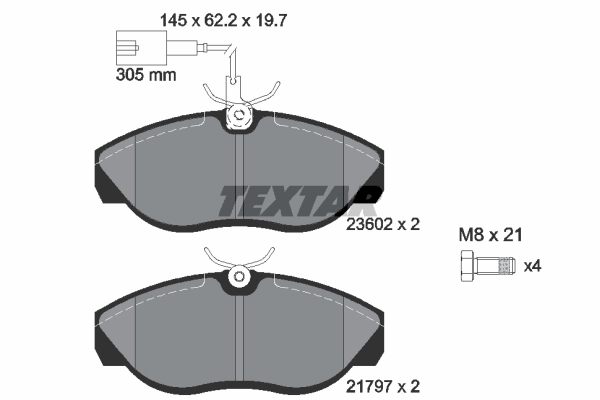 Klocki hamulcowe TEXTAR 2360201