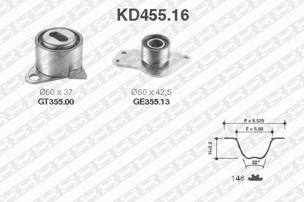 Zestaw paska rozrządu SNR KD455.16