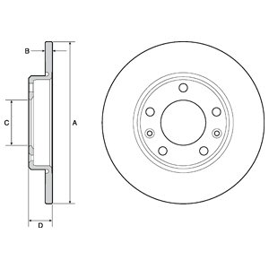 Tarcza hamulcowa DELPHI BG4670C