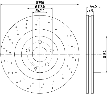 Tarcza hamulcowa HELLA 8DD 355 128-931