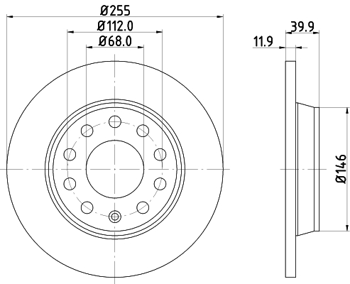 Tarcza hamulcowa HELLA 8DD 355 107-561