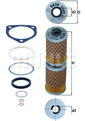 Filtr oleju MAHLE OX 36D