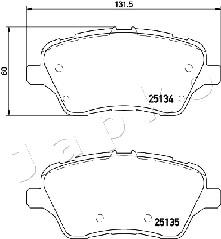 Klocki hamulcowe JAPKO 500301