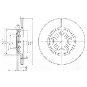 Tarcza hamulcowa DELPHI BG2518