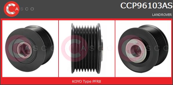 Koło pasowe alternatora CASCO CCP96103AS