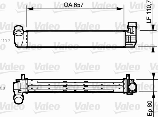 Chłodnica powietrza intercooler VALEO 818870
