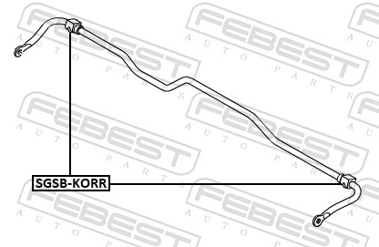 Zawieszenie, stabilizator FEBEST SGSB-KORR