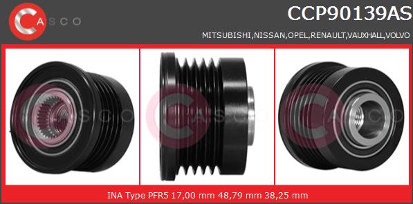 Koło pasowe alternatora CASCO CCP90139AS