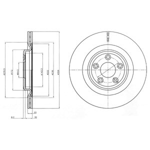 Tarcza hamulcowa DELPHI BG4202C