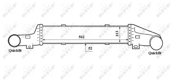 Chłodnica powietrza intercooler NRF 30420