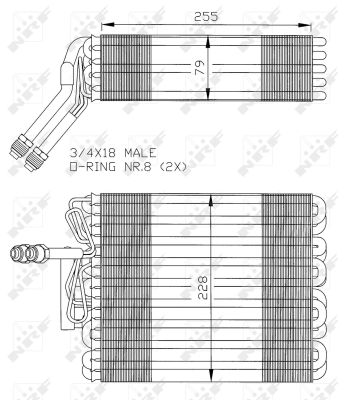 Parownik klimatyzacji NRF 36024