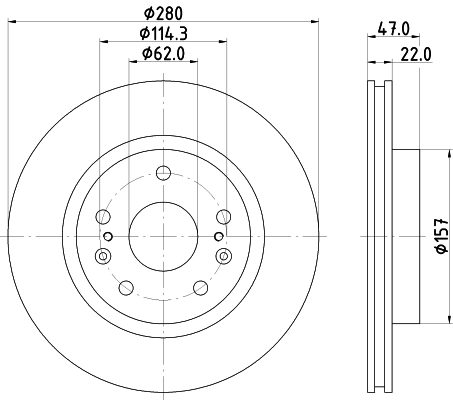 Tarcza hamulcowa HELLA PAGID 8DD 355 120-521