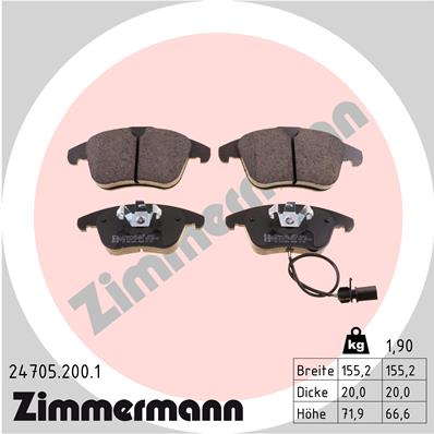 Klocki hamulcowe ZIMMERMANN 24705.200.1