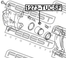 Osłona prowadnicy zacisku FEBEST 1273-TUCSF-PCS10