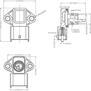 Czujnik ciśnienia w kolektorze ssącym HC-CARGO 182129