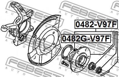 Piasta koła FEBEST 0482G-V97F