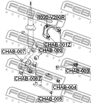 Tuleja wahacza FEBEST CHAB-005