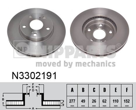 Tarcza hamulcowa NIPPARTS N3302191