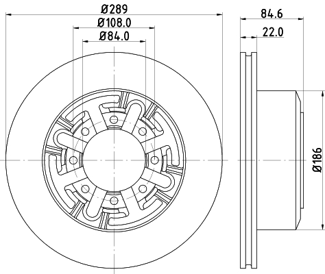 Tarcza hamulcowa HELLA PAGID 8DD 355 105-791