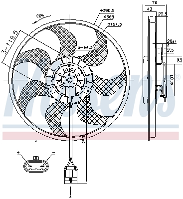 Wentylator NISSENS 85784