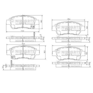 Klocki hamulcowe NIPPARTS J3602086