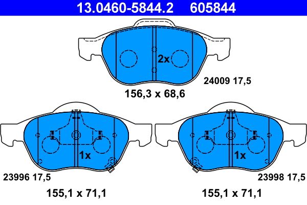 Klocki hamulcowe ATE 13.0460-5844.2