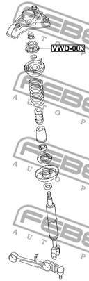 Dystans gumowy FEBEST VWD-003
