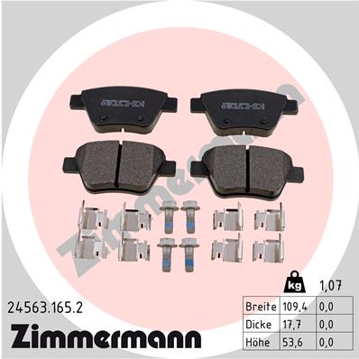 Klocki hamulcowe ZIMMERMANN 24563.165.2