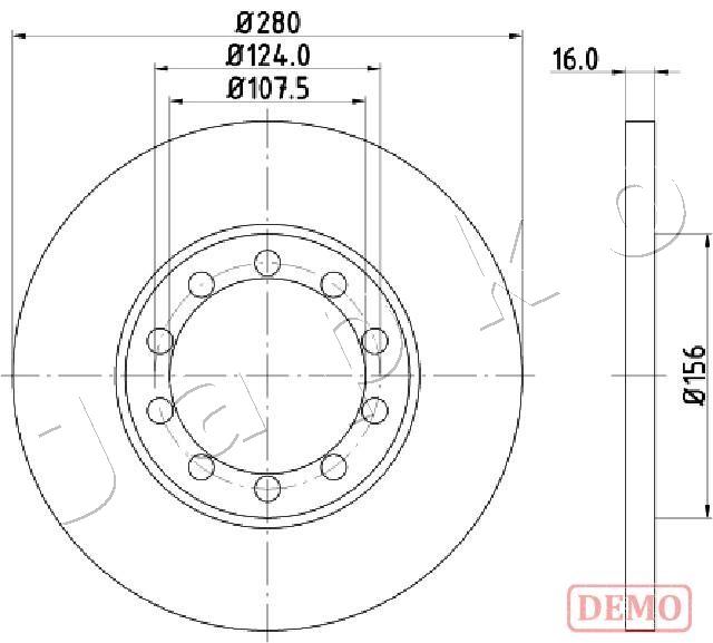 Tarcza hamulcowa JAPKO 610314C