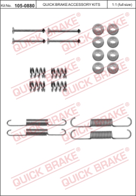 Zestaw montażowy szczęk hamulcowych QUICK BRAKE 105-0880