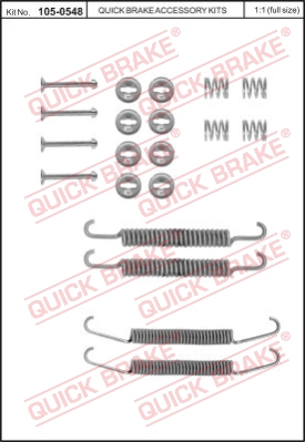 Zestaw dodatków do szczęk hamulcowych QUICK BRAKE 105-0548
