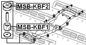 Łożyskowanie  korpusu osi FEBEST MSB-KBF2