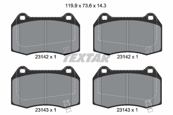 Klocki hamulcowe TEXTAR 2314201