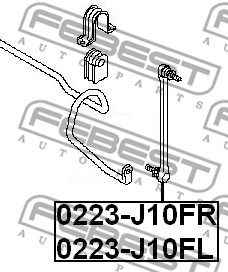 Łącznik stabilizatora FEBEST 0223-J10FL