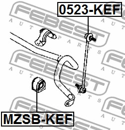 Guma stabilizatora FEBEST MZSB-KEF
