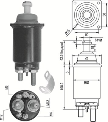 Elektromagnes rozrusznika MAGNETI MARELLI 940113050313