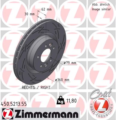 Tarcza hamulcowa ZIMMERMANN 450.5213.55