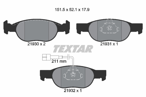 Klocki hamulcowe TEXTAR 2193002
