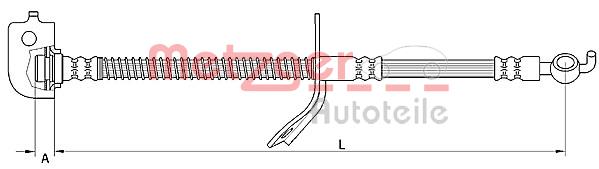 Przewód hamulcowy elastyczny METZGER 4110736