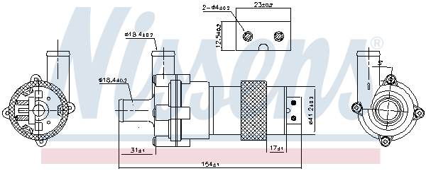 Pompa wody NISSENS 831056