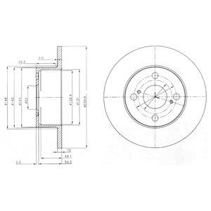 Tarcza hamulcowa DELPHI BG4050