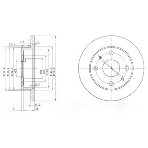 Tarcza hamulcowa DELPHI BG3561