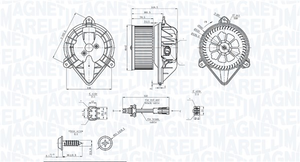 Wentylator wnętrza MAGNETI MARELLI 069412753010