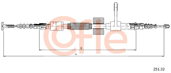 Linka hamulca ręcznego COFLE 92.251.32