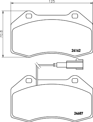 Klocki hamulcowe HELLA 8DB 355 014-061